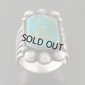 画像2: ナバホ族：ロイストンターコイズリング：Size21号【Edison Sandy Smith】