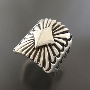 画像1: ナバホ族：ハンドスタンプリング【Thomas Jim】22号