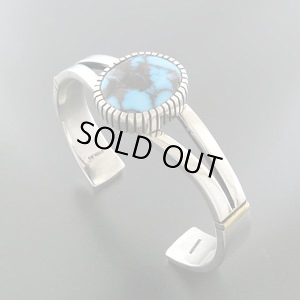 画像1: ナバホ族：ガドバーターコイズバングル【Craig Agoodie】