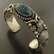 画像2: ナバホ族：チャイニーズターコイズバングル【Delbert Gordon】