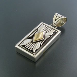 画像: ナバホ族：14KWダイヤモンド：ケトーペンダント【Pat Bedonie】