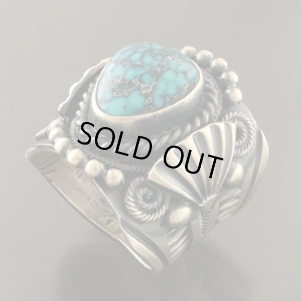 画像2: ナバホ族：ターコイズリング【Delbert Gordon】21号