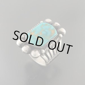 画像: ナバホ族：ロイストンターコイズリング：Size21号【Edison Sandy Smith】