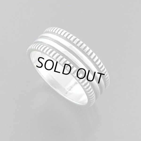 画像1: ナバホ族：チゼルワークリング【Leonard Gene】21号