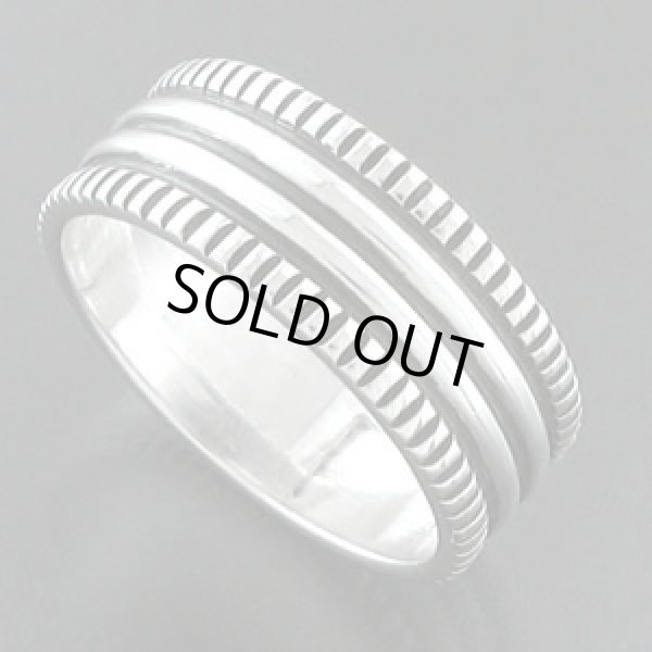 画像2: ナバホ族：チゼルワークリング【Leonard Gene】21号