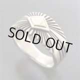 画像: ナバホ族：サンバーストダブルダイヤモンドリング：10ｍｍ幅：14金【Pat　Bedonie】サイズ各種