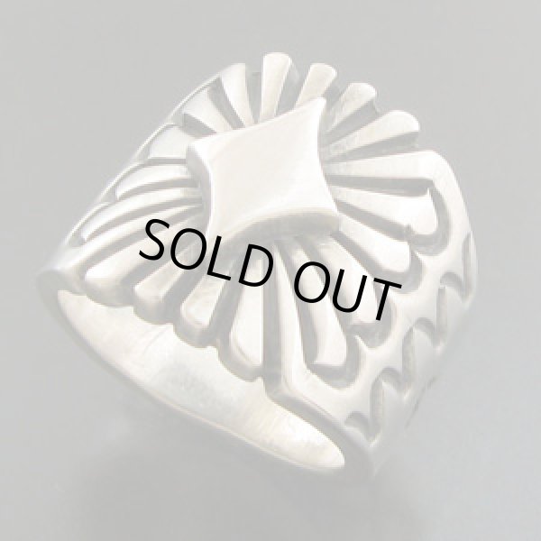 画像2: ナバホ族：ハンドスタンプリング【Thomas Jim】19号