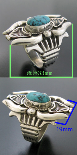 画像: ナバホ族：Chinese：ハンドスタンプリング【トーマス　ジム】Size22