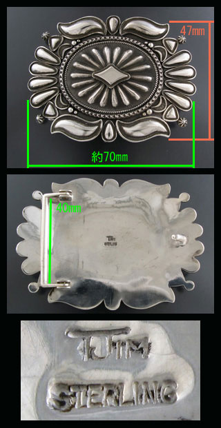 画像: ナバホ族：スタンプバックル【ThomasJim】