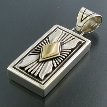 画像2: ナバホ族：14KWダイヤモンド：ケトーペンダント【Pat Bedonie】