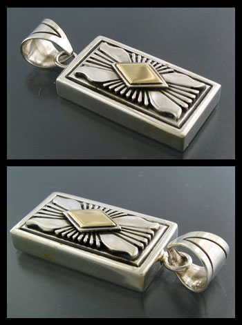 画像: ナバホ族：14KWダイヤモンド：ケトーペンダント【Pat Bedonie】