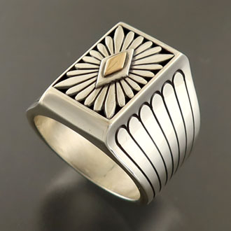 画像2: ナバホ族：サンバーストリングwith14K【Howard Nelson】21号