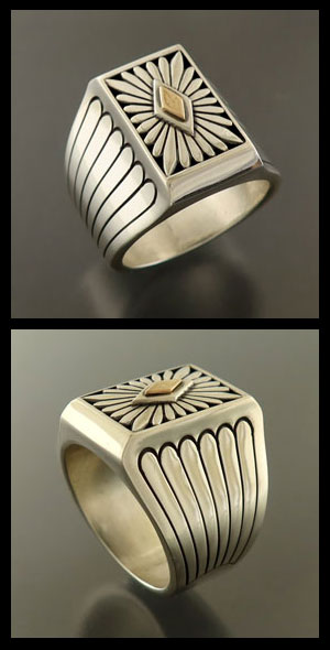 画像: ナバホ族：サンバーストリングwith14K【Howard Nelson】21号