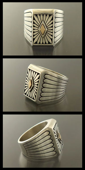 画像: ナバホ族：サンバーストリングwith14K【Howard Nelson】21号