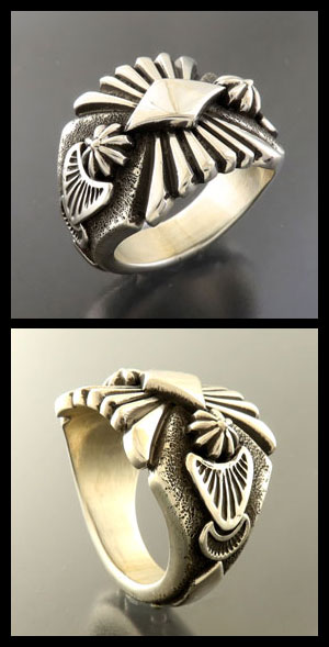 画像: ナバホ族：ハンドスタンプリング【Thomas Jim】24号