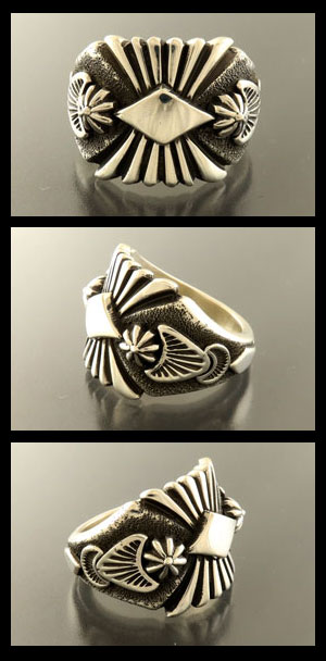 画像: ナバホ族：ハンドスタンプリング【Thomas Jim】24号